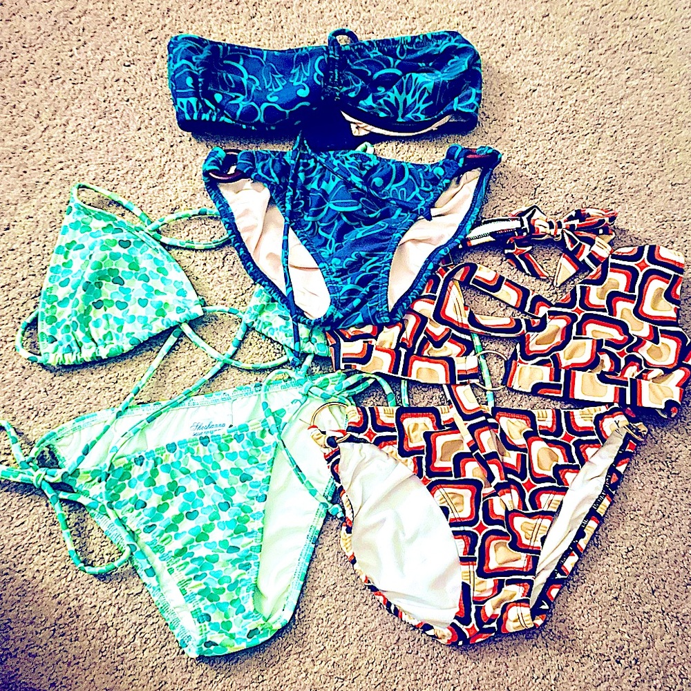 Shoshanna Swimwear 3 Bikini Sets Vintage in Perfect Condition Size S C/D Cups